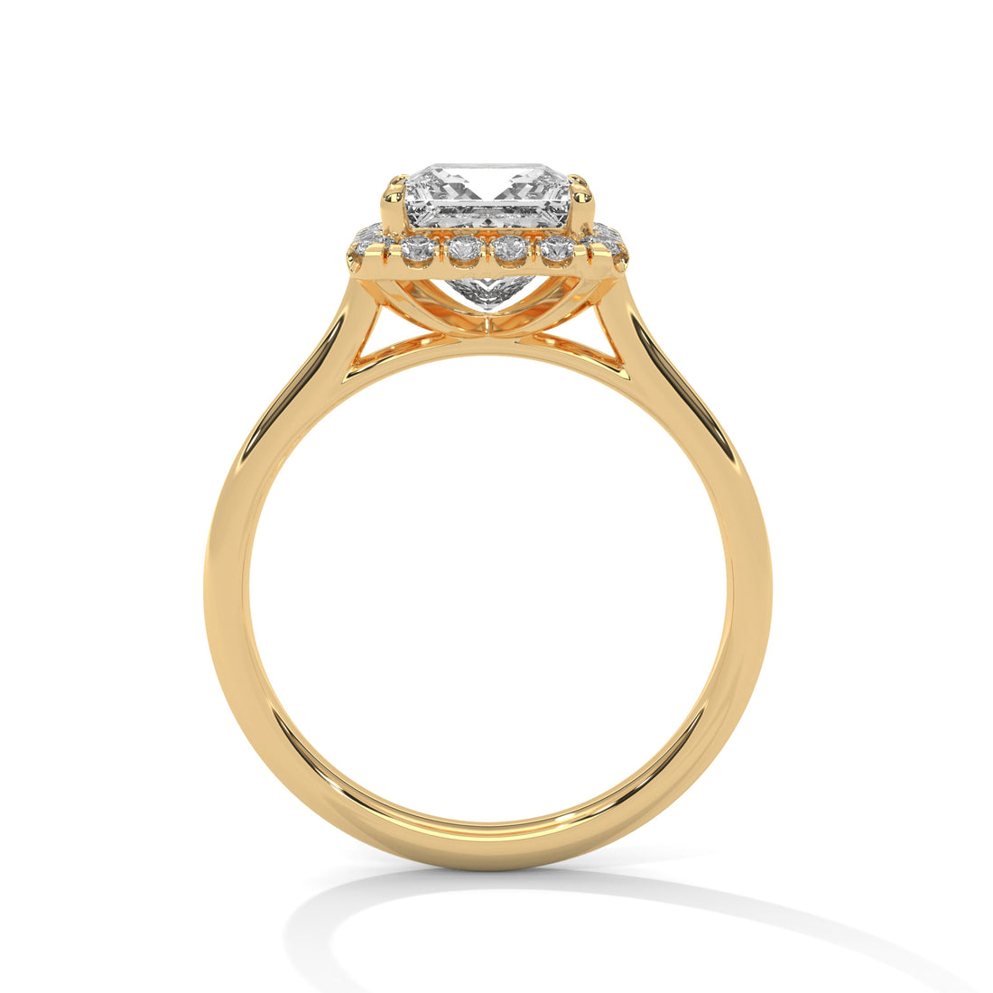 1.70 CT Princess Halo Solitaire Diamond Ring