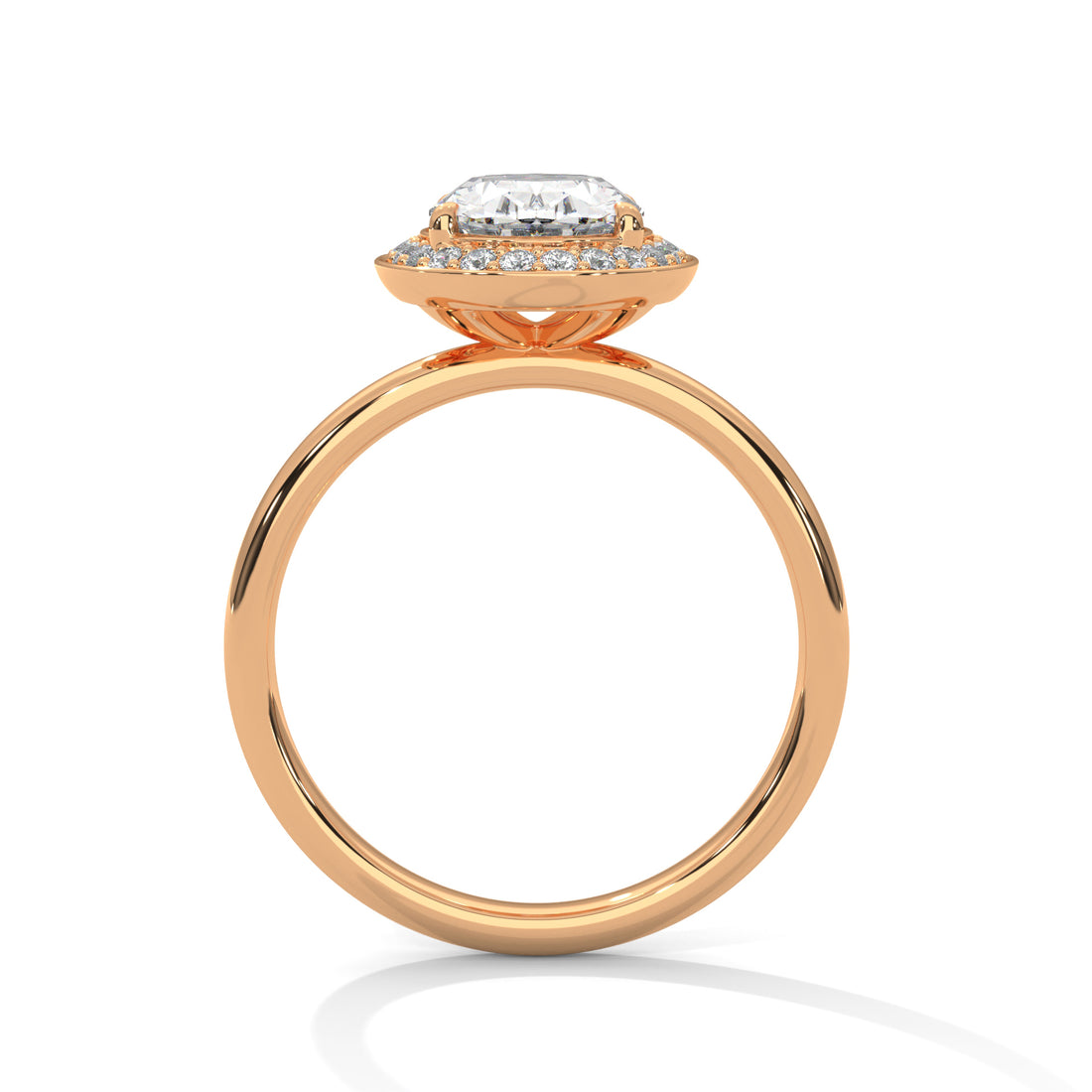2.18 CT Oval Cut Halo Solitaire Diamond Ring
