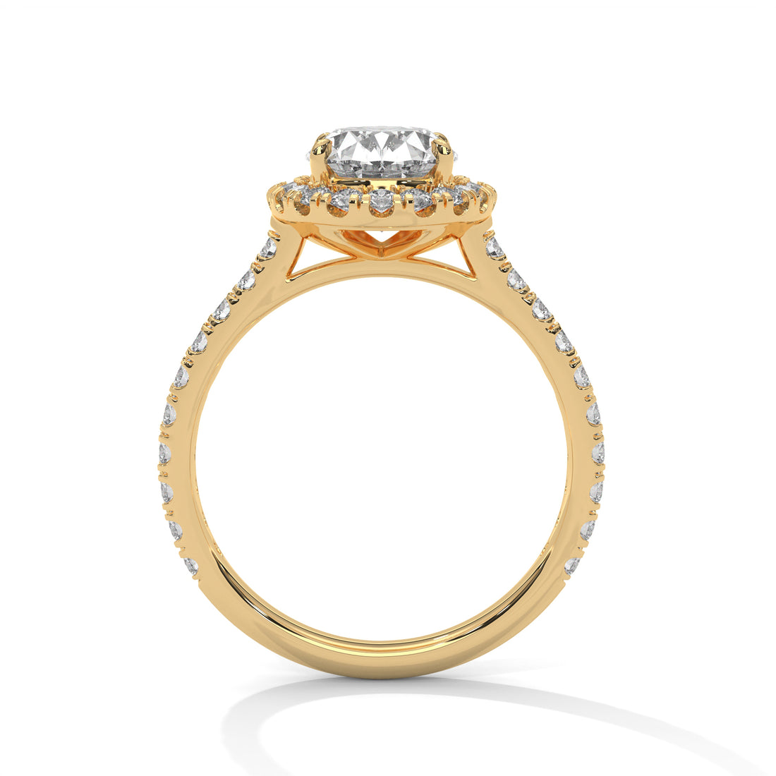 2.61 CT Oval Cut Halo Solitaire Diamond Ring