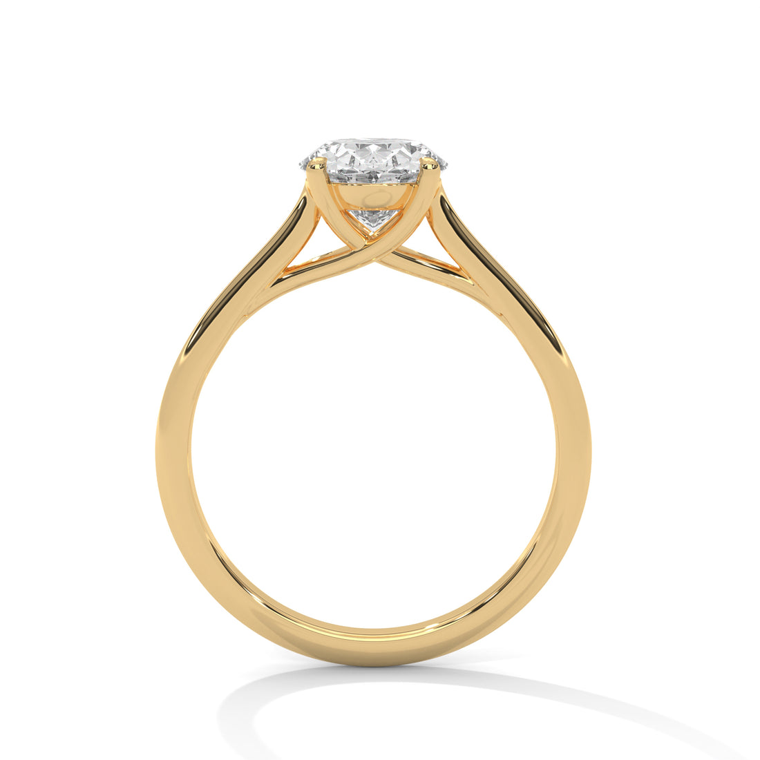 2.00 CT Oval Cut Solitaire Diamond Ring