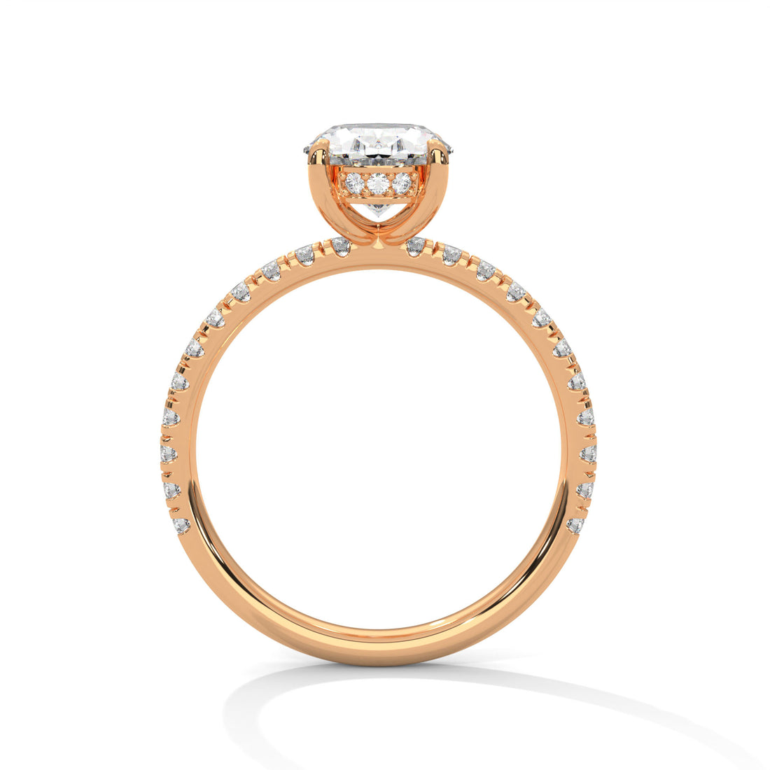 2.46 CT Oval Cut With Hidden Accents Solitaire Diamond Ring