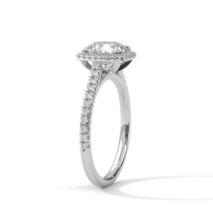 2.36 CT Round Cut Halo Solitaire Diamond Ring