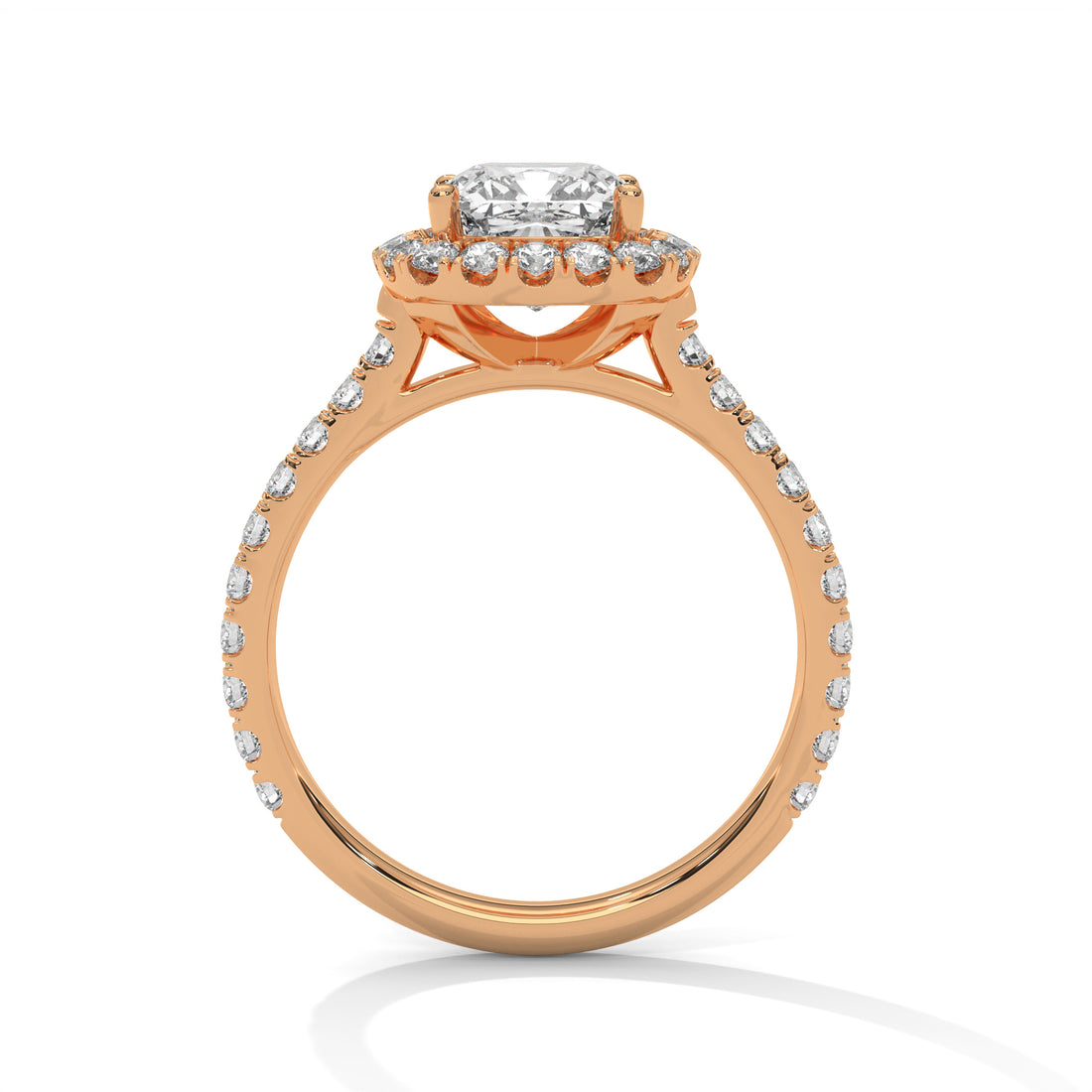 2.61 CT Cushion Cut Halo Solitaire Diamond Ring