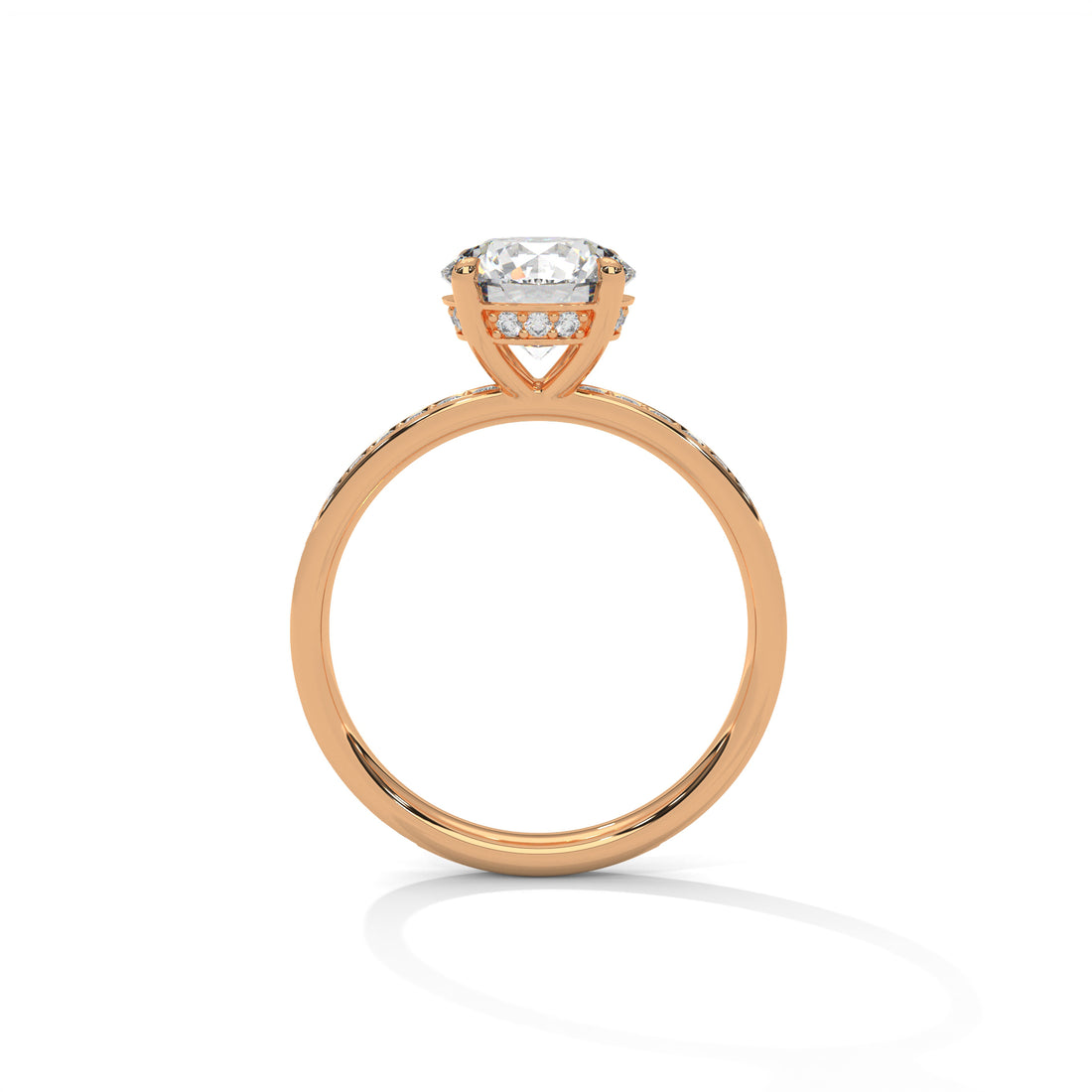 2.45 CT Round Cut With Hidden Accents Solitaire Diamond Ring