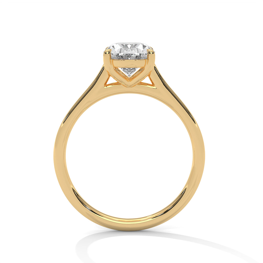 2.00 CT Oval Cut Four Prong Solitaire Diamond Ring