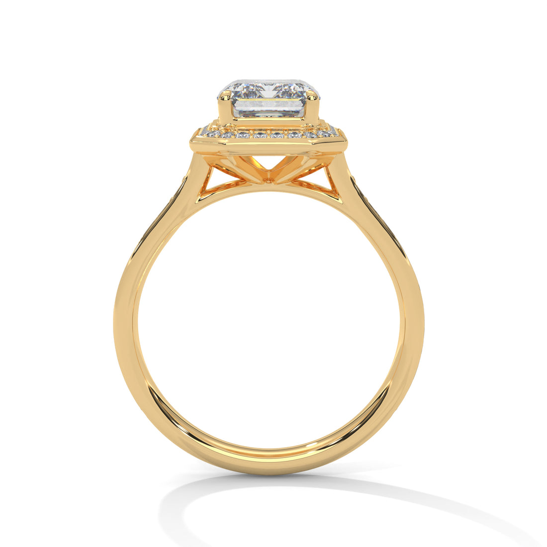 2.46 CT Emerald Halo Solitaire Diamond Ring