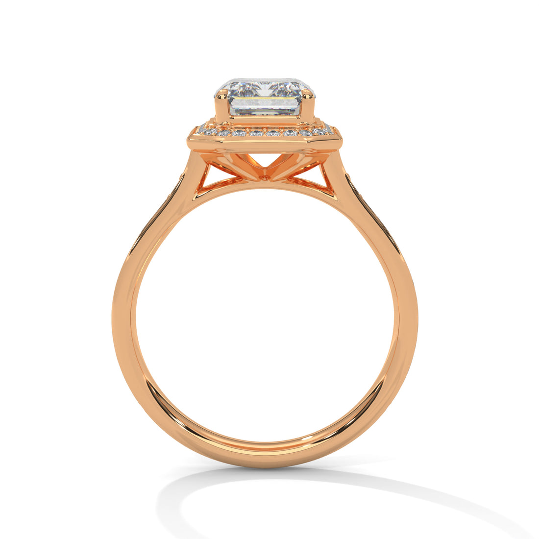 2.46 CT Emerald Halo Solitaire Diamond Ring