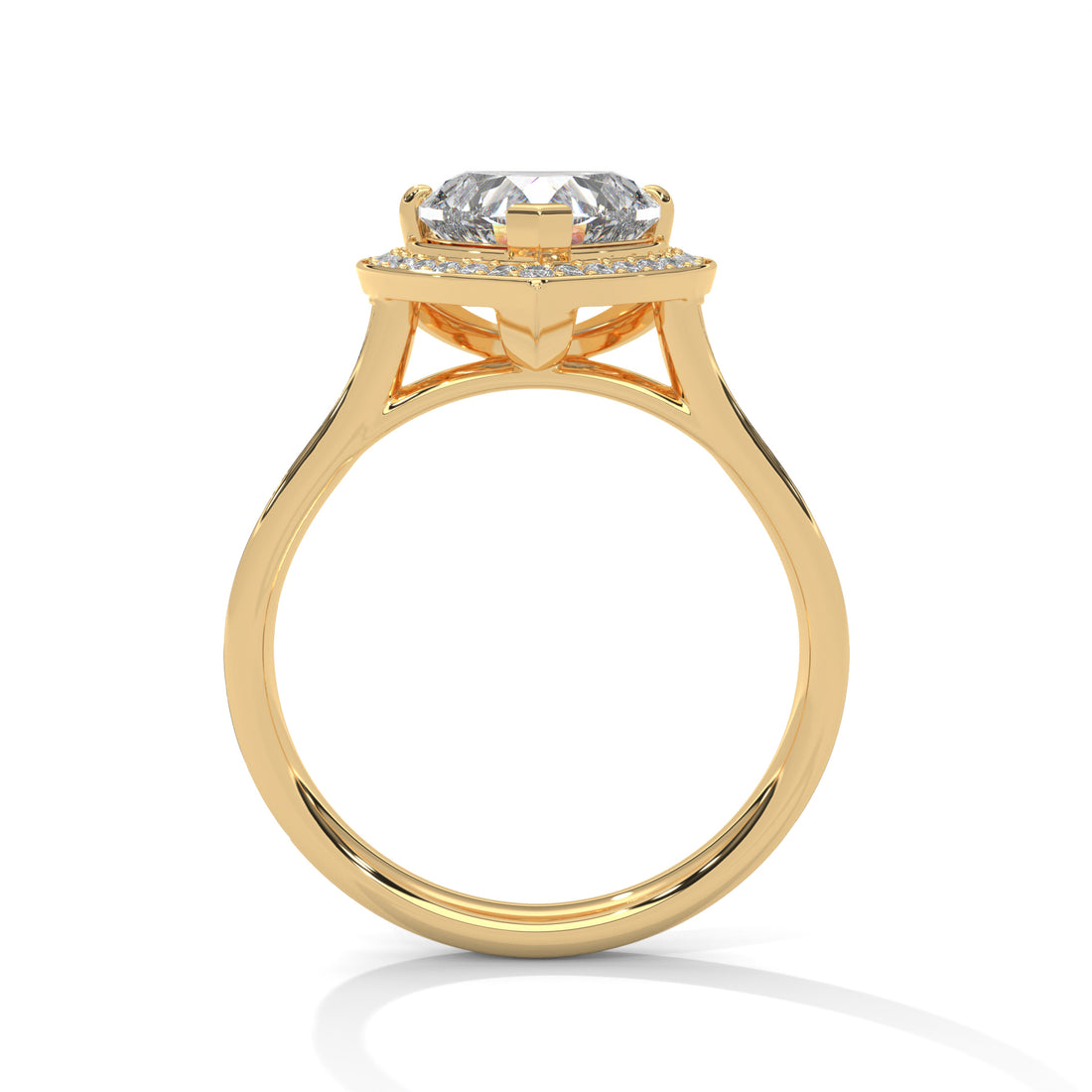 2.47 Heart Shape Halo Solitaire Diamond Ring