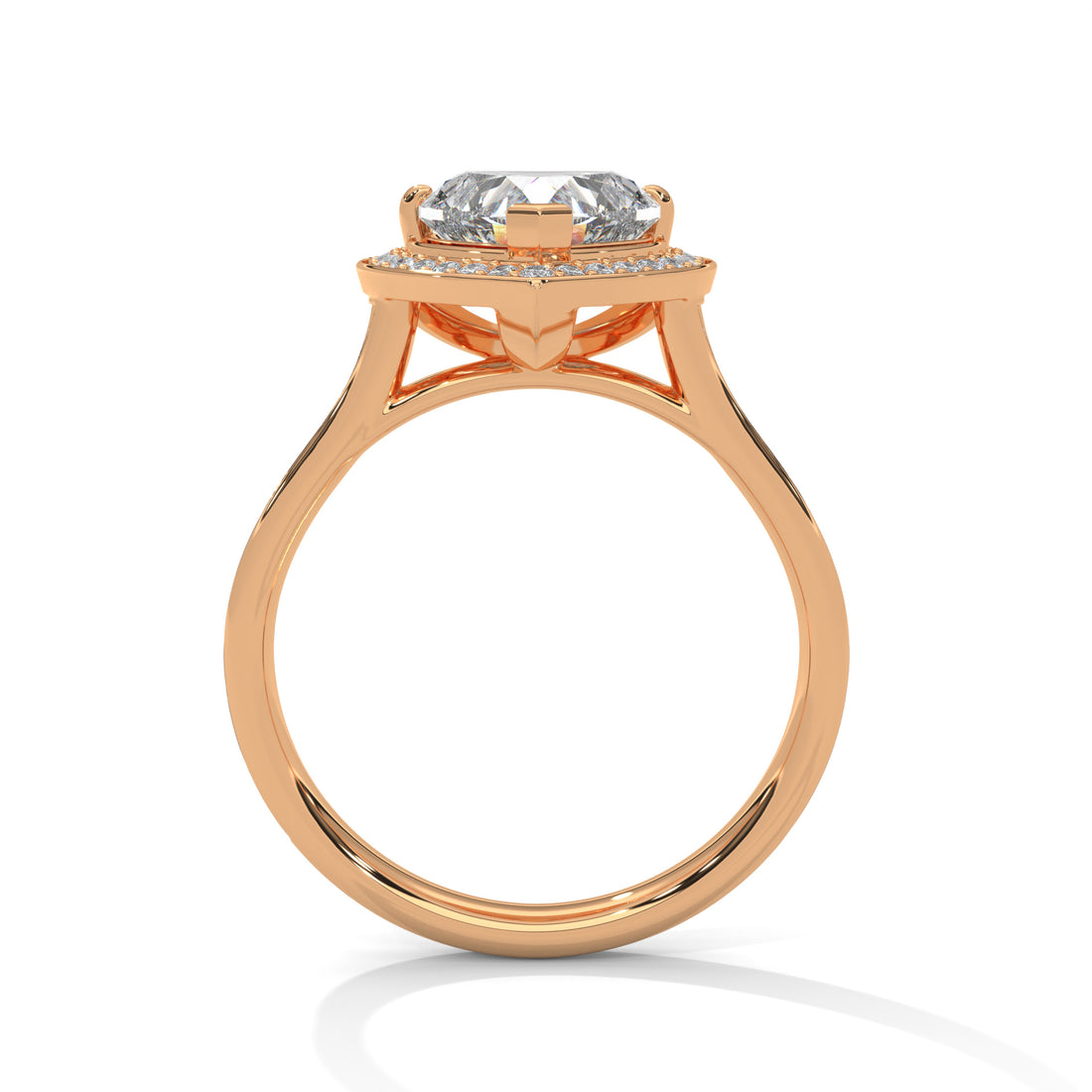 2.47 Heart Shape Halo Solitaire Diamond Ring