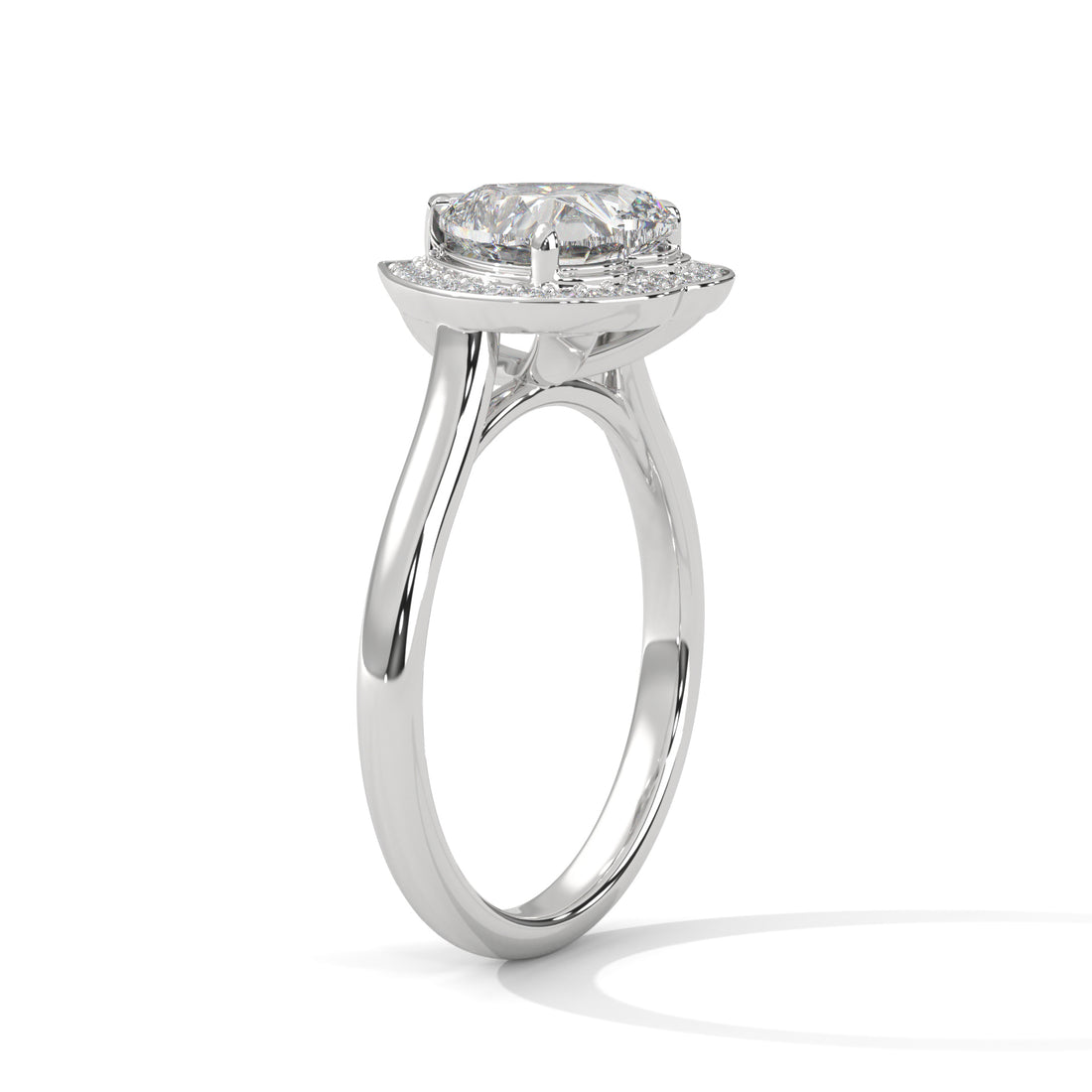 2.16 CT Heart Shape Halo Solitaire Diamond Ring