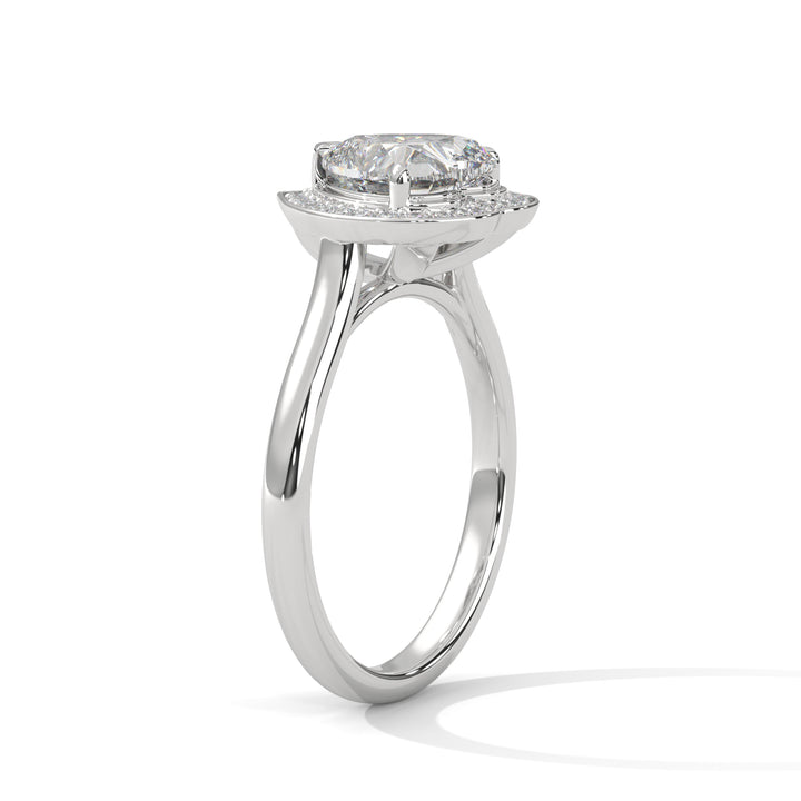 2.16 CT Heart Shape Halo Solitaire Diamond Ring