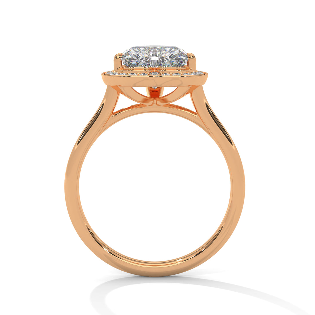 2.16 CT Heart Shape Halo Solitaire Diamond Ring