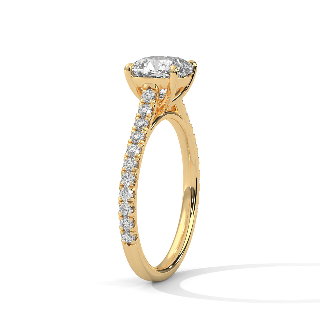 1.40 CT Cushion Cut Solitaire Diamond Ring