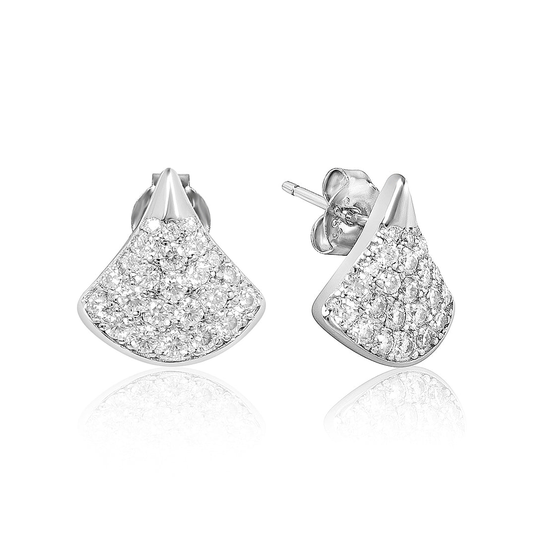1 ct Skirt Style Moissanite Stud Earrings for Women