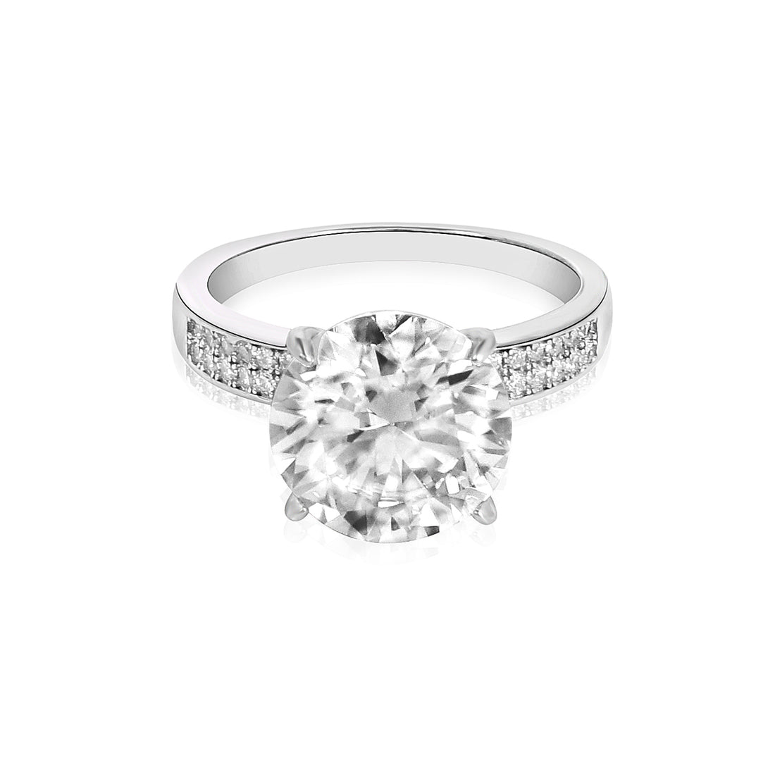 5CT Carat Large Moissanite Diamond Solitaire Ring for Women