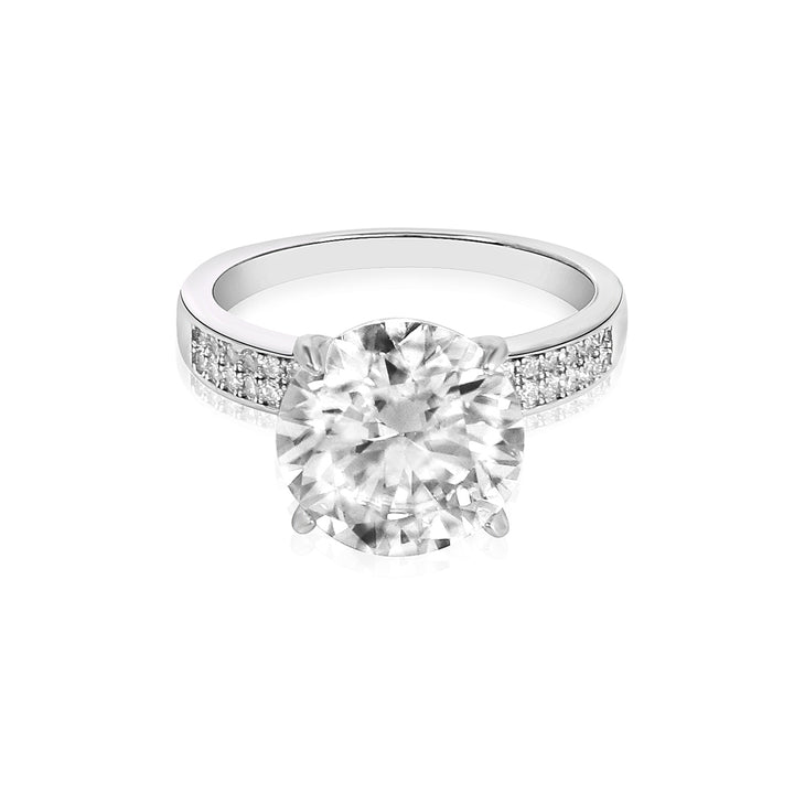 5CT Carat Large Moissanite Diamond Solitaire Ring for Women