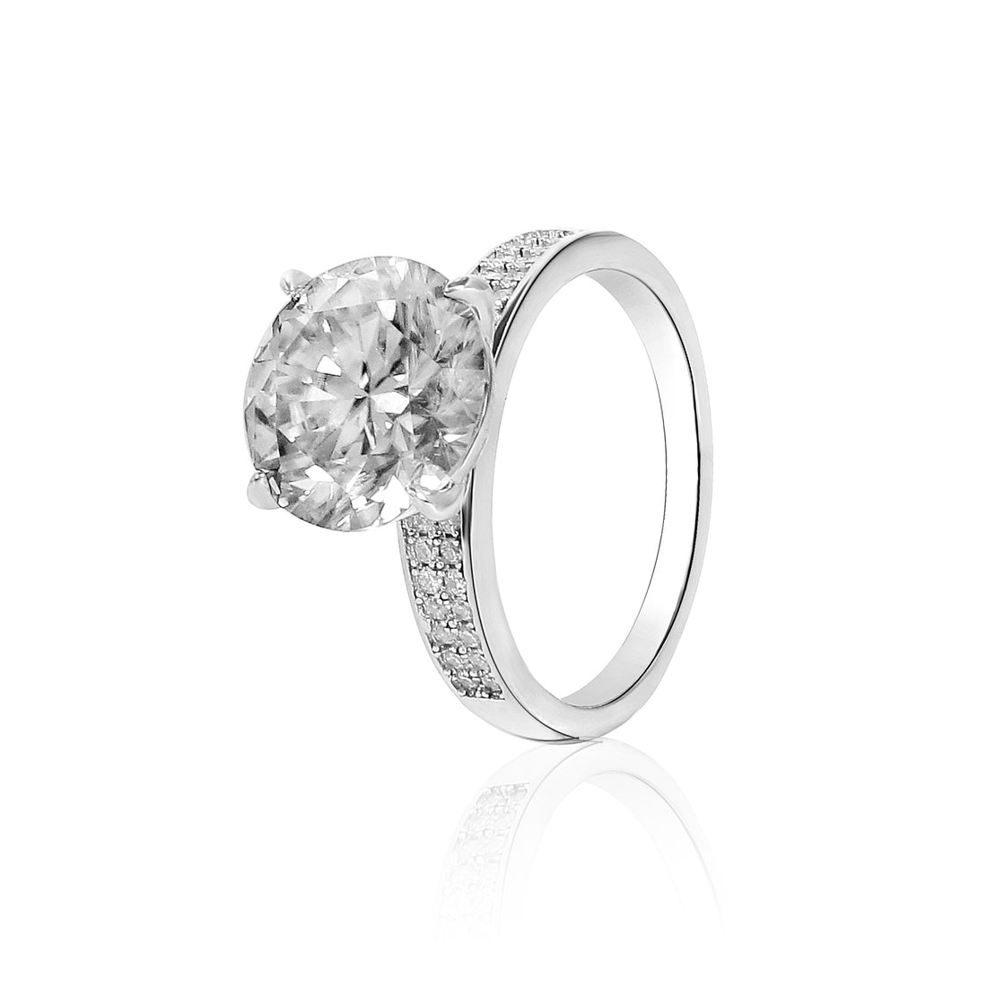 5CT Carat Large Moissanite Diamond Solitaire Ring for Women