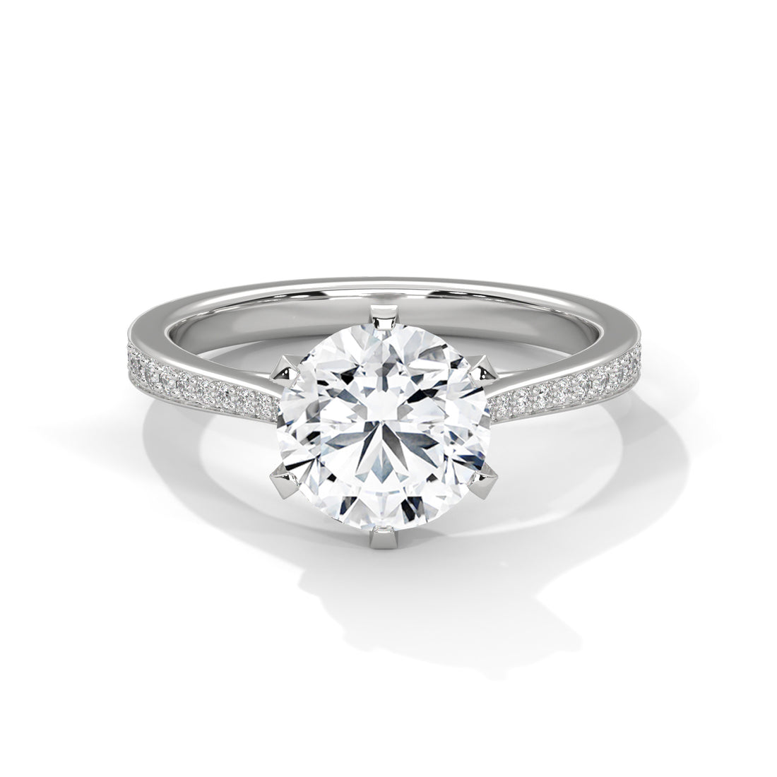 2.22 CT Round Cut Six Prong Solitaire Diamond Ring