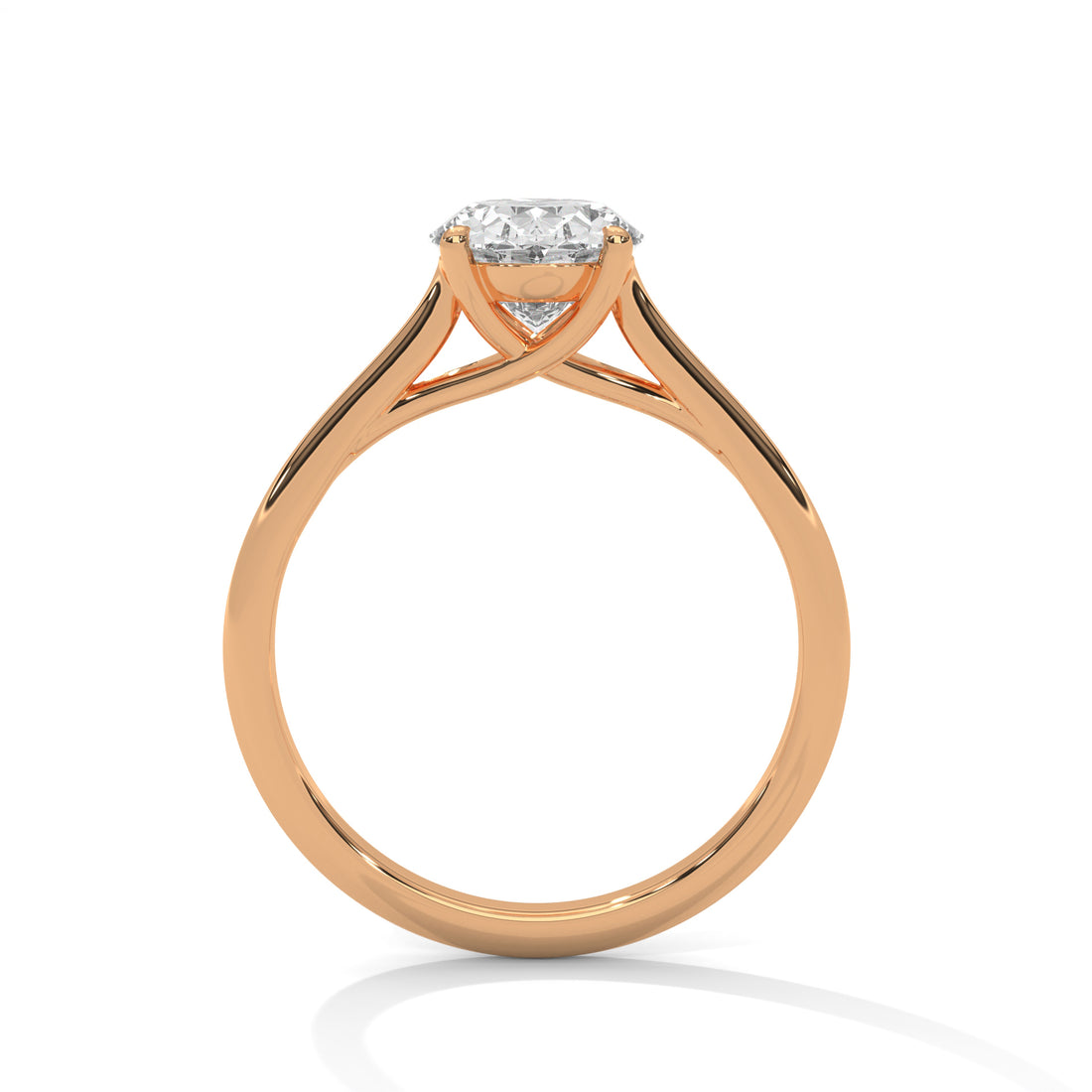 2.00 CT Oval Cut Solitaire Diamond Ring