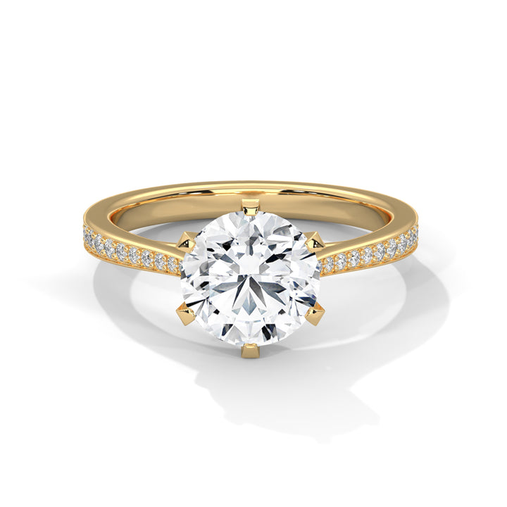 2.22 CT Round Cut Six Prong Solitaire Diamond Ring
