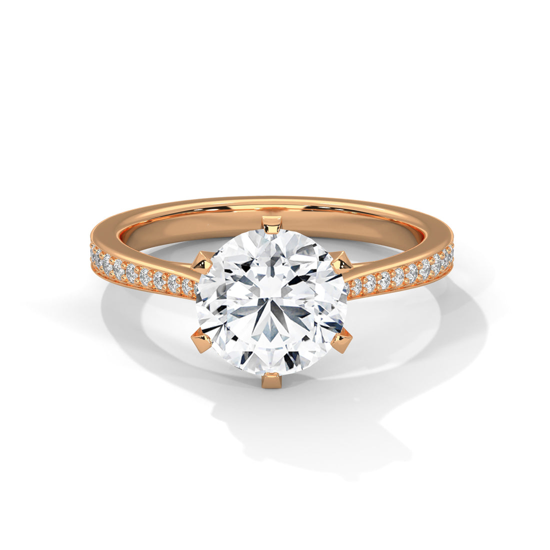 2.22 CT Round Cut Six Prong Solitaire Diamond Ring