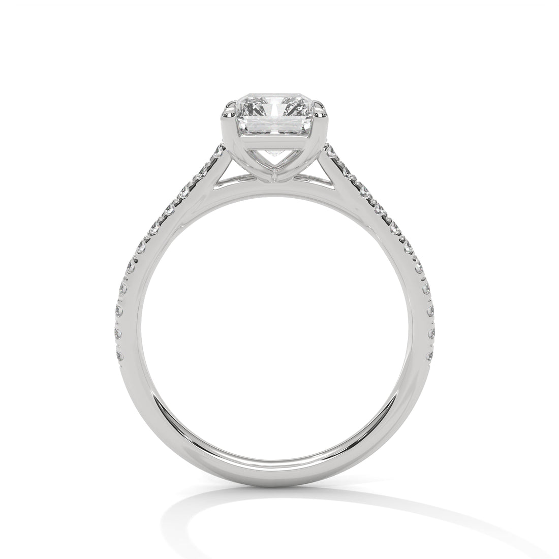 2.22 CT Emerald Cut Solitaire Diamond Ring