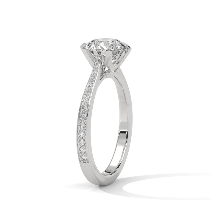 2.22 CT Round Cut Six Prong Solitaire Diamond Ring