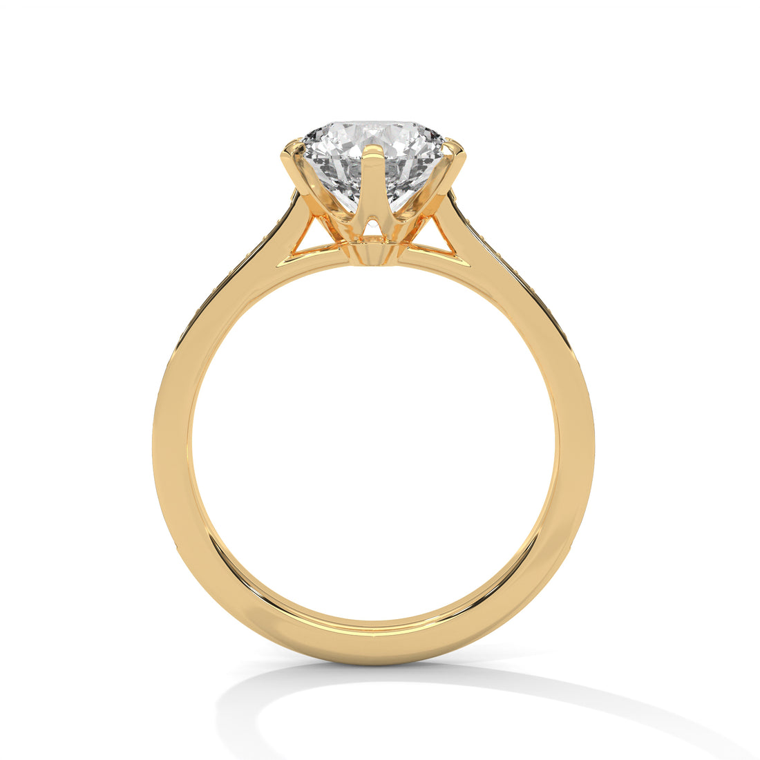 2.22 CT Round Cut Six Prong Solitaire Diamond Ring