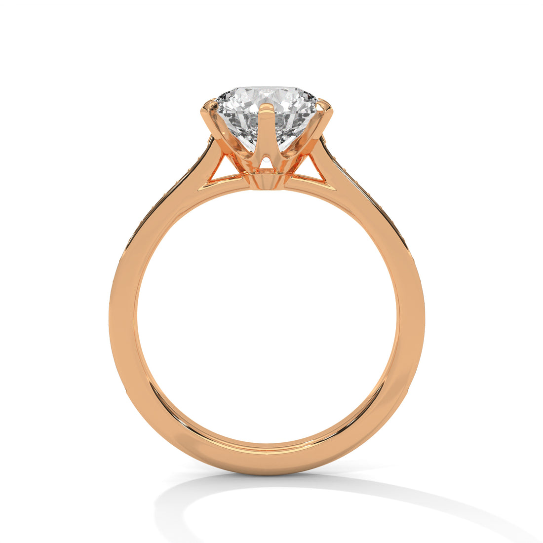 2.22 CT Round Cut Six Prong Solitaire Diamond Ring
