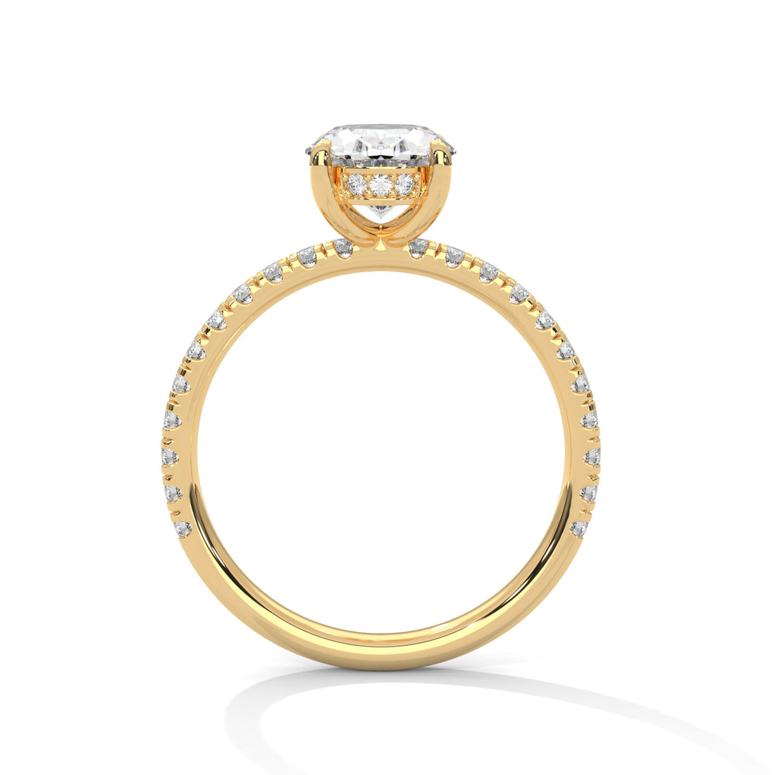 2.46 CT Oval Cut With Hidden Accents Solitaire Diamond Ring