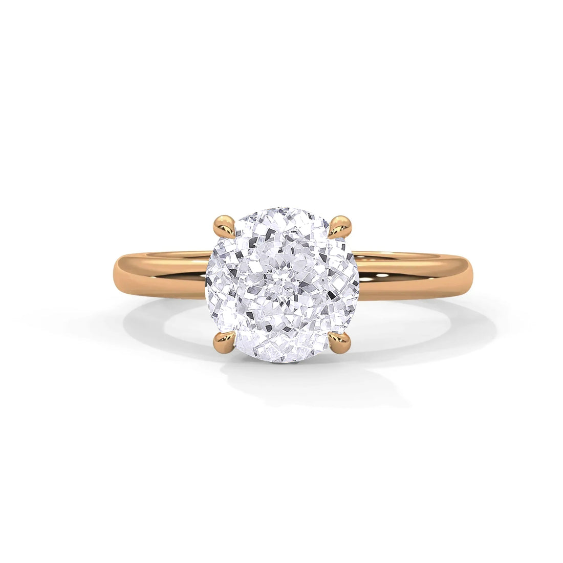 1 CT Portuguese Cut Moissanite Solitaire Engagement Ring in 925 Sterling Silver