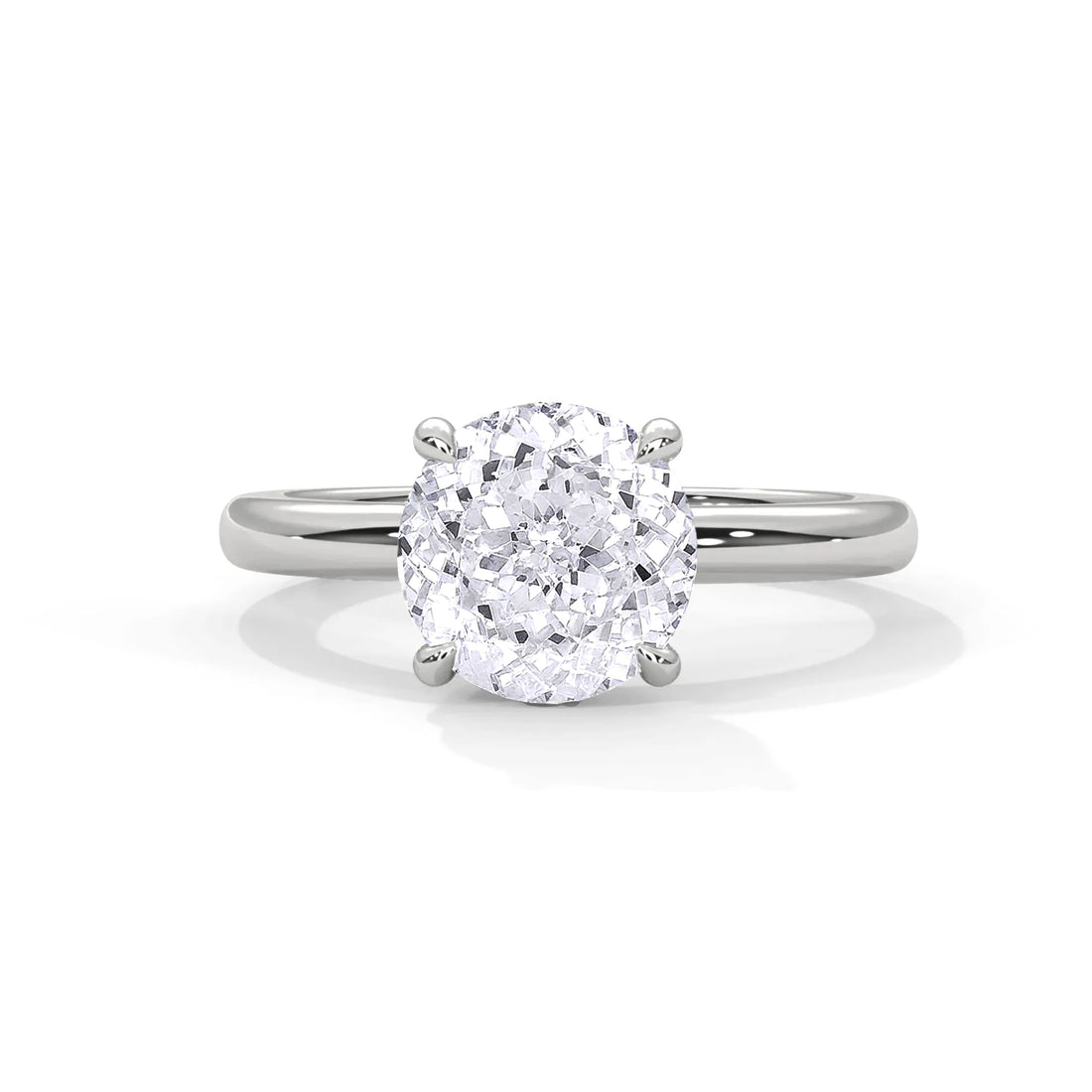 1 CT Portuguese Cut Moissanite Solitaire Engagement Ring in 925 Sterling Silver