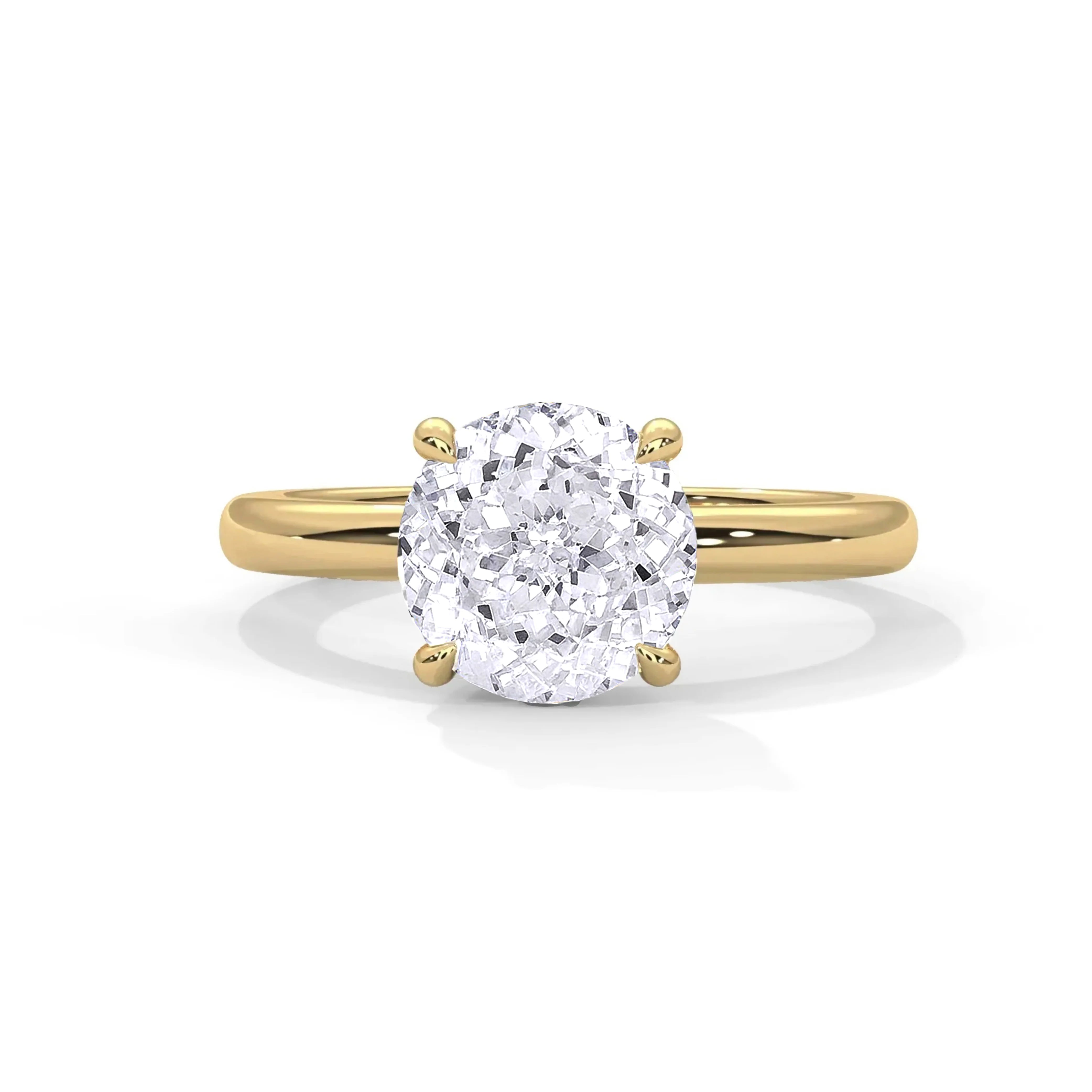 1 CT Portuguese Cut Moissanite Solitaire Engagement Ring in 925 Sterling Silver