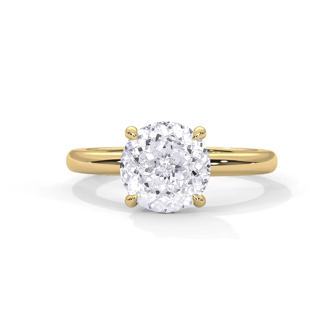 1 CT Portuguese Cut Moissanite Solitaire Engagement Ring in 925 Sterling Silver