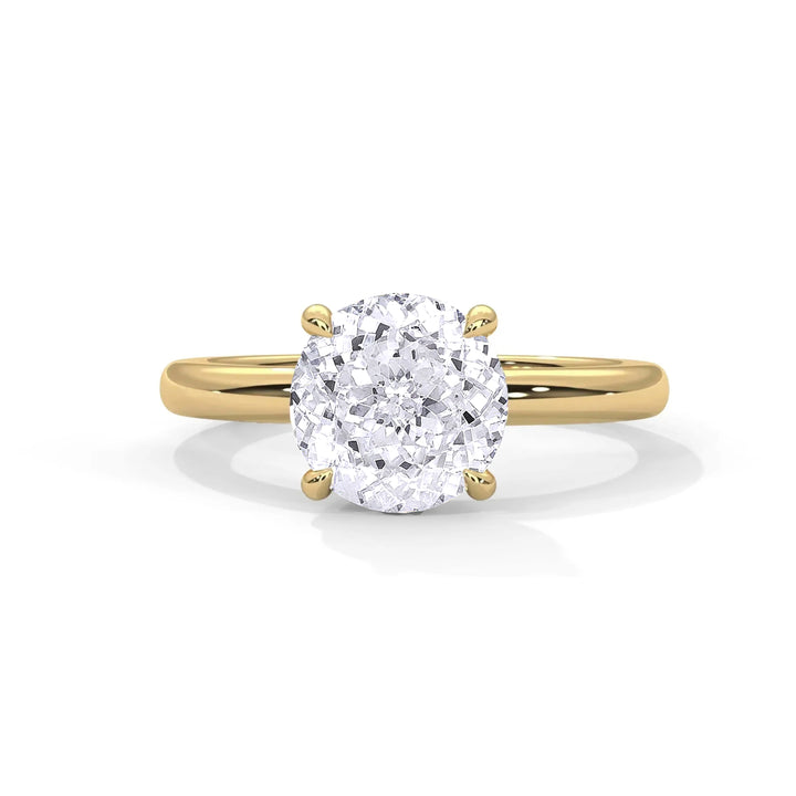 1 CT Portuguese Cut Moissanite Solitaire Engagement Ring in 925 Sterling Silver