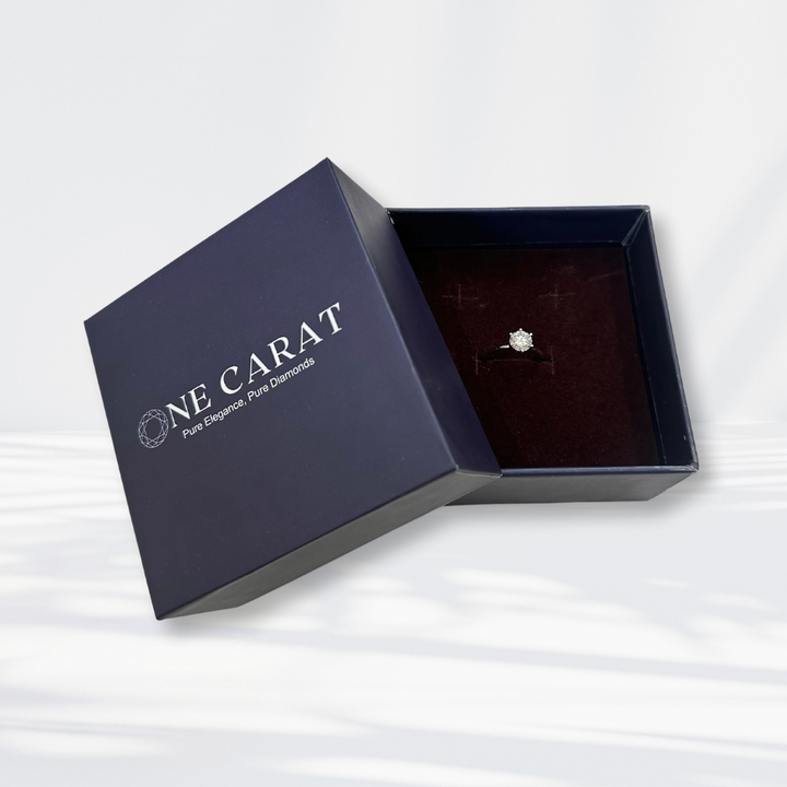 1 Carat Heart Solitaire Moissanite Ring - Valentine Special Gift