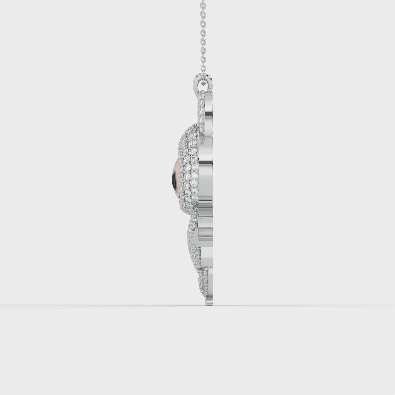 Labubu Doll Silver Moissanite Diamond Pendant Gold Plated