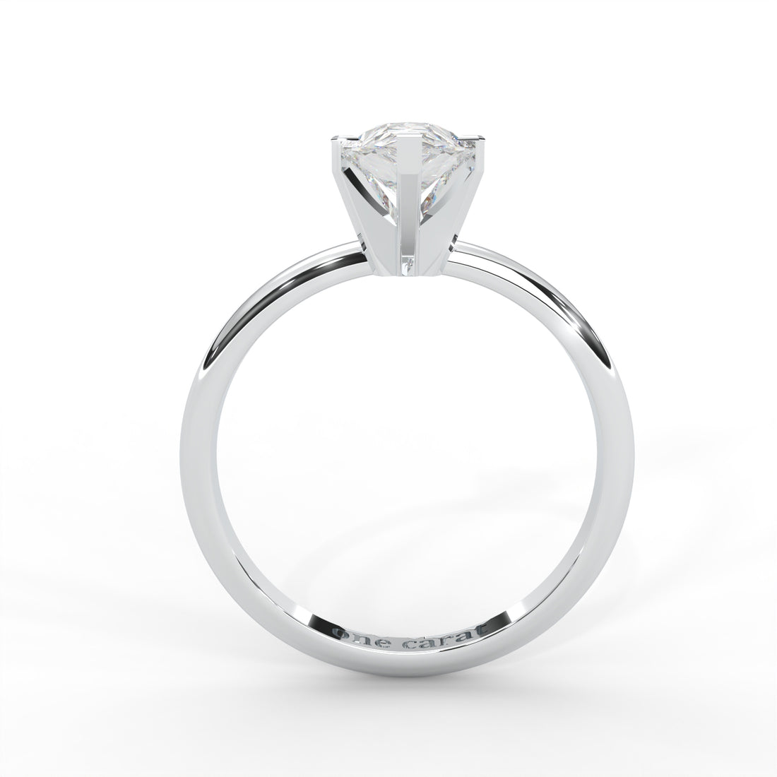 Pear Moissanite Solitaire Ring - 1 CARAT in 14K Rose Gold Plated