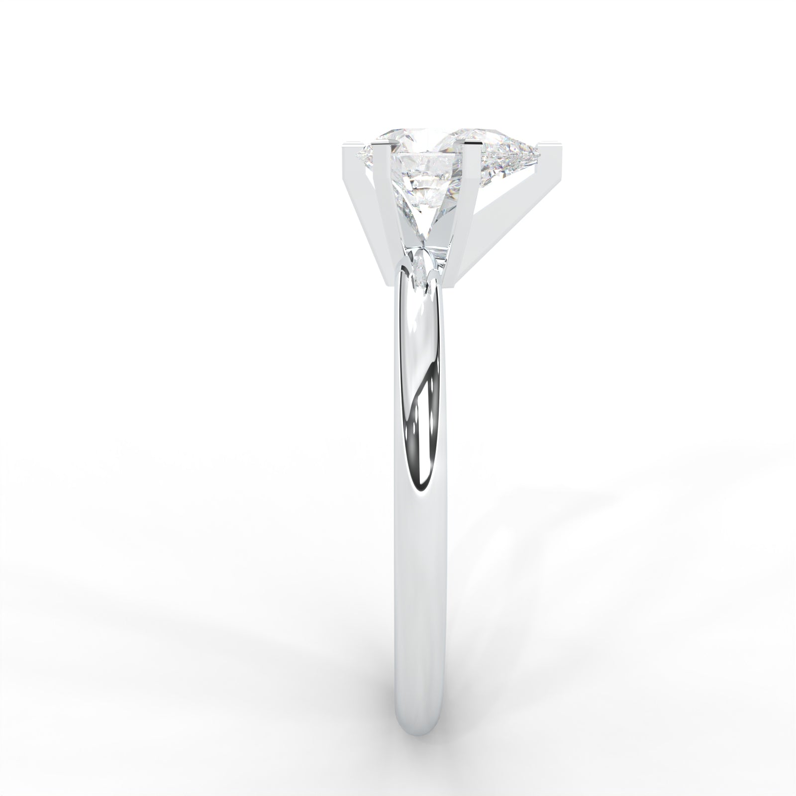 Pear Moissanite Solitaire Ring - 1 CARAT in 14K Rose Gold Plated