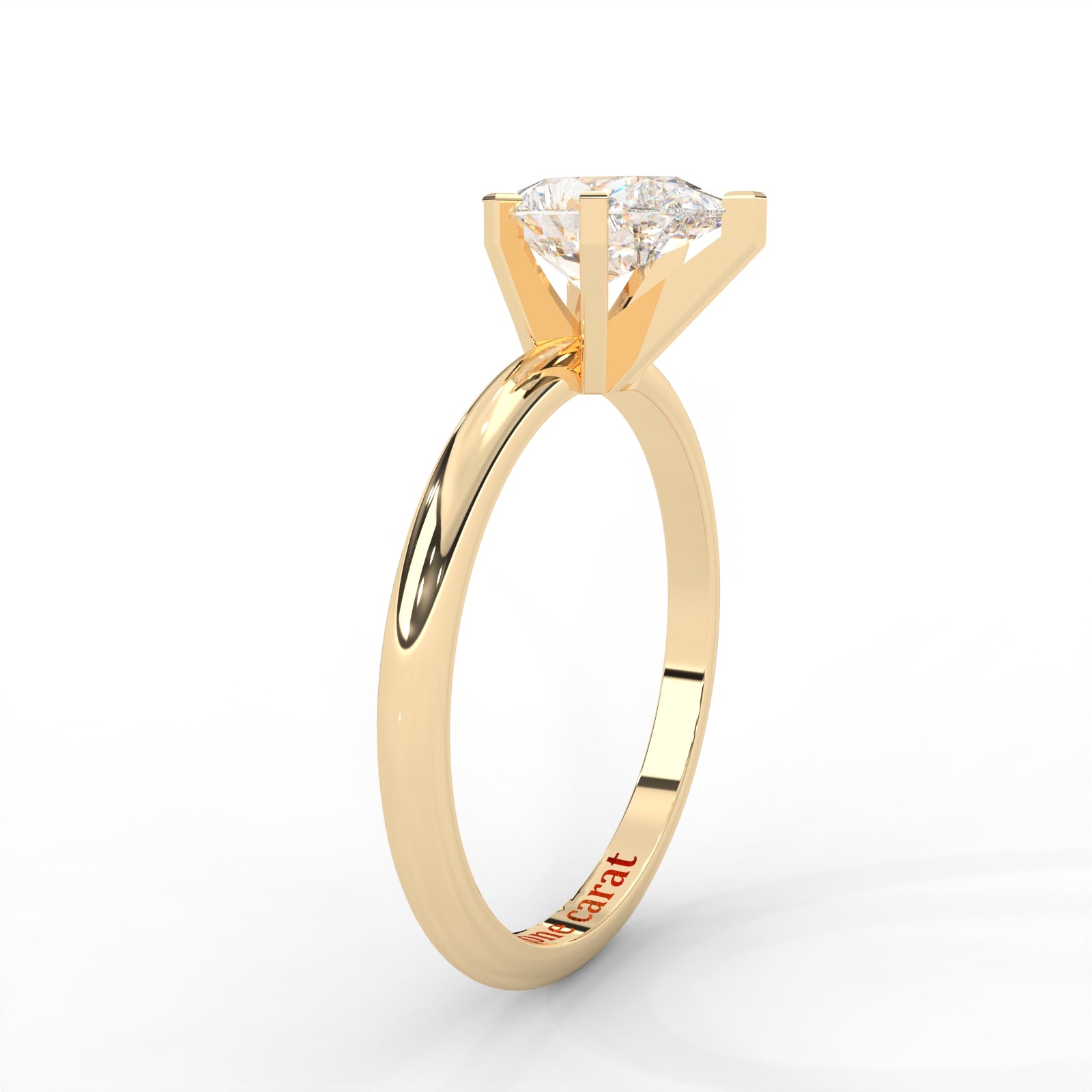 Pear Moissanite Solitaire Ring - 1 CARAT in 14K Rose Gold Plated