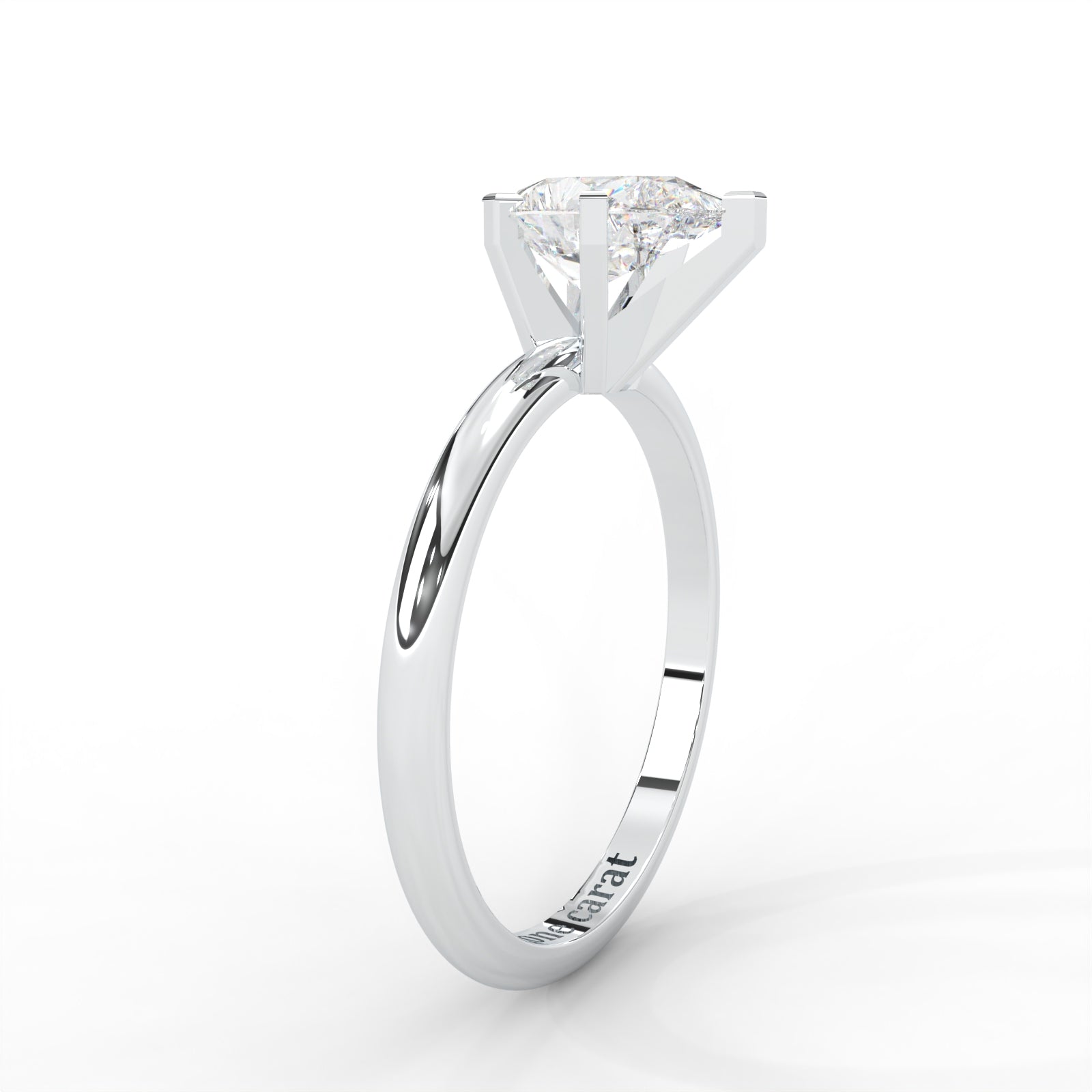 Pear Moissanite Solitaire Ring - 1 CARAT in 14K Rose Gold Plated