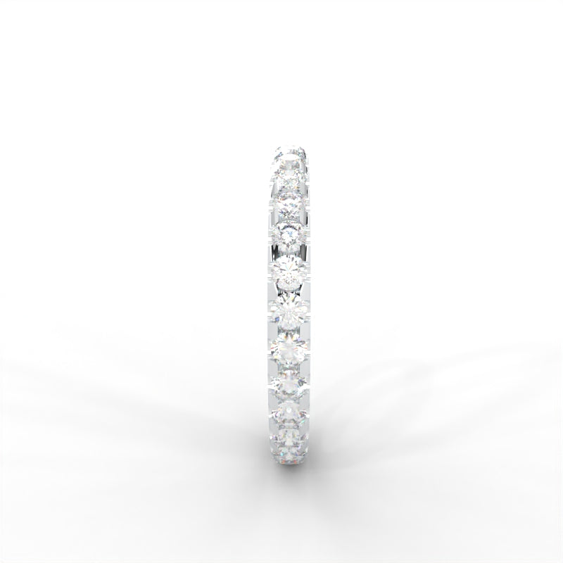 0.96 CARAT Round Moissanite Eternity Band in 14K Yellow Gold Plated