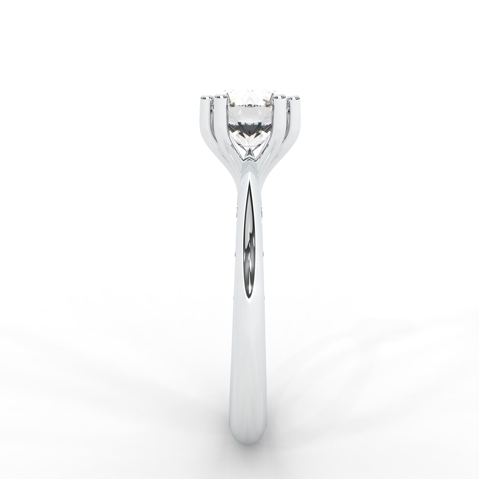 Round Moissanite Double Prong Solitaire Ring - 1 CARAT in 14K Rose Gold Plated