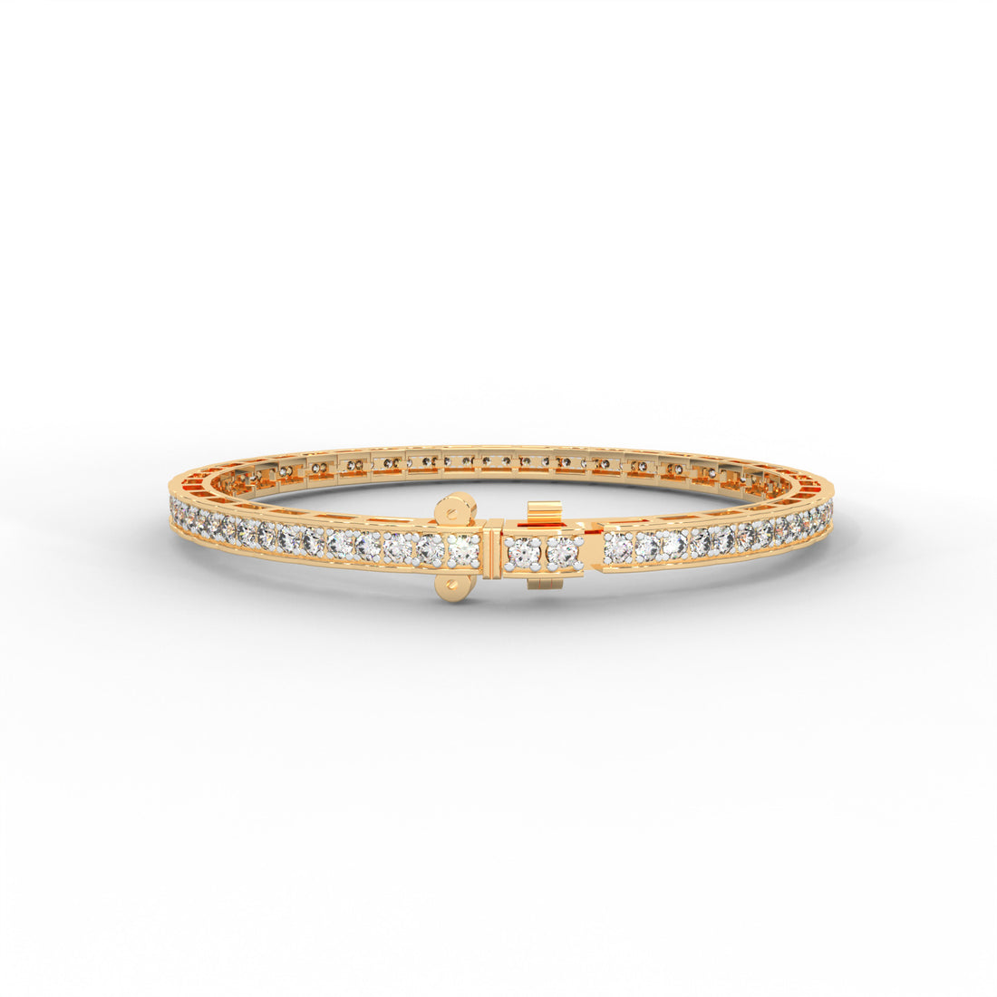 1.71 CARAT Round Moissanite Tennis Bracelet in 14K White Gold Plated