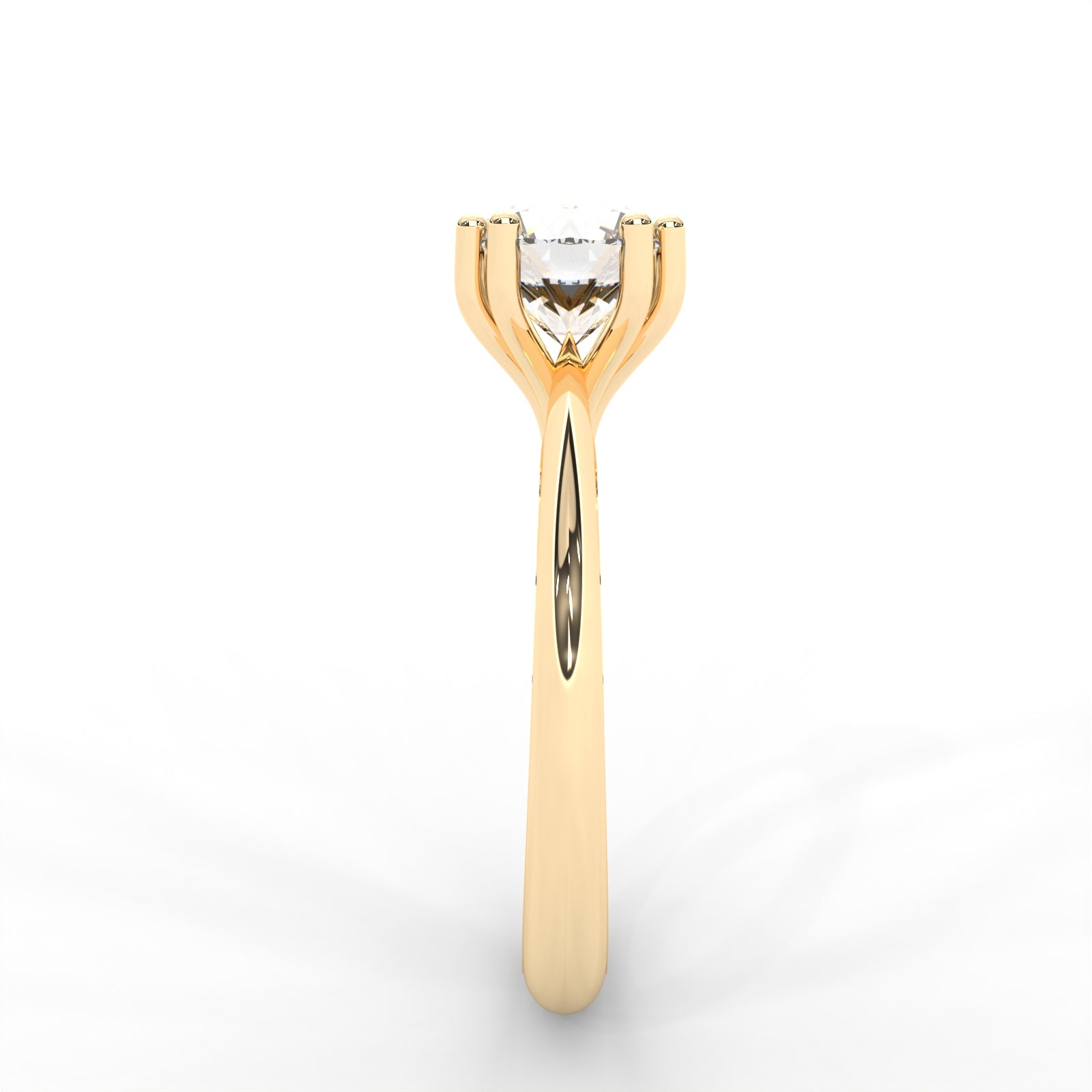 Round Moissanite Double Prong Solitaire Ring - 1 CARAT in 14K Rose Gold Plated