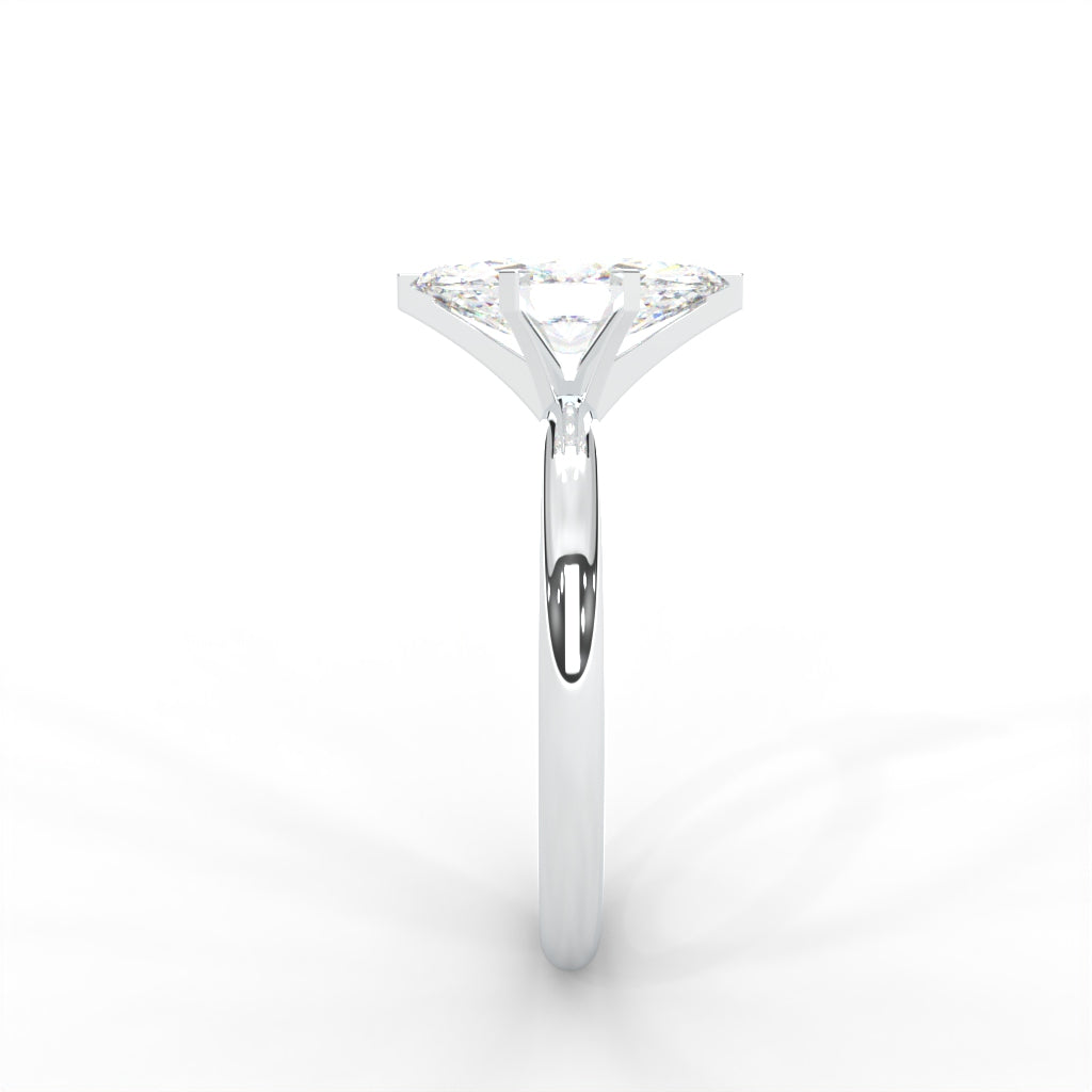 Marquise Moissanite Solitaire Ring - 1 CARAT in 14K Two-Tone Gold Plated