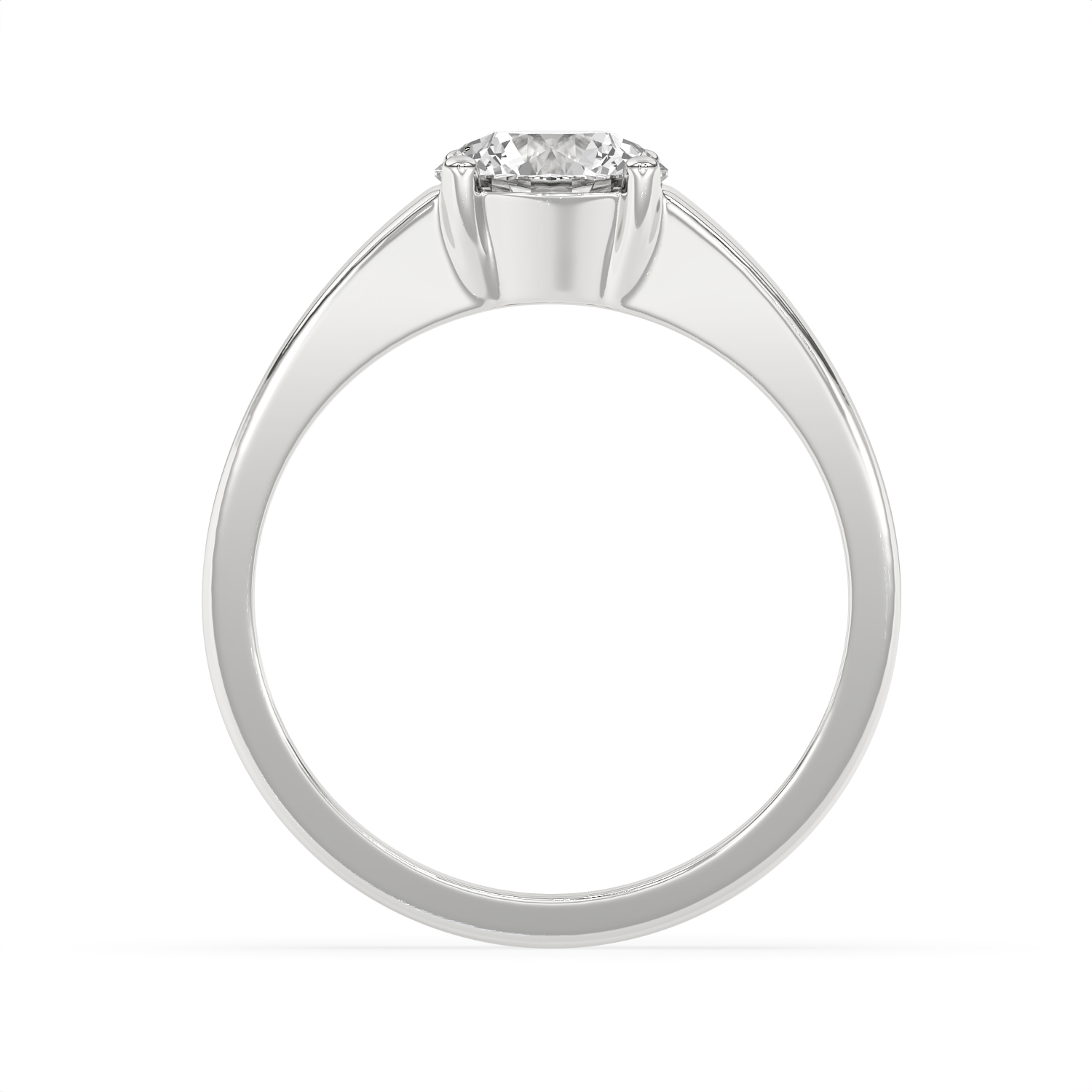 1.2 CT Round Cut Moissanite Men's Signet Ring with 7mm Solitaire in 925 Sterling Silver with 14K Gold Vermeil Plating