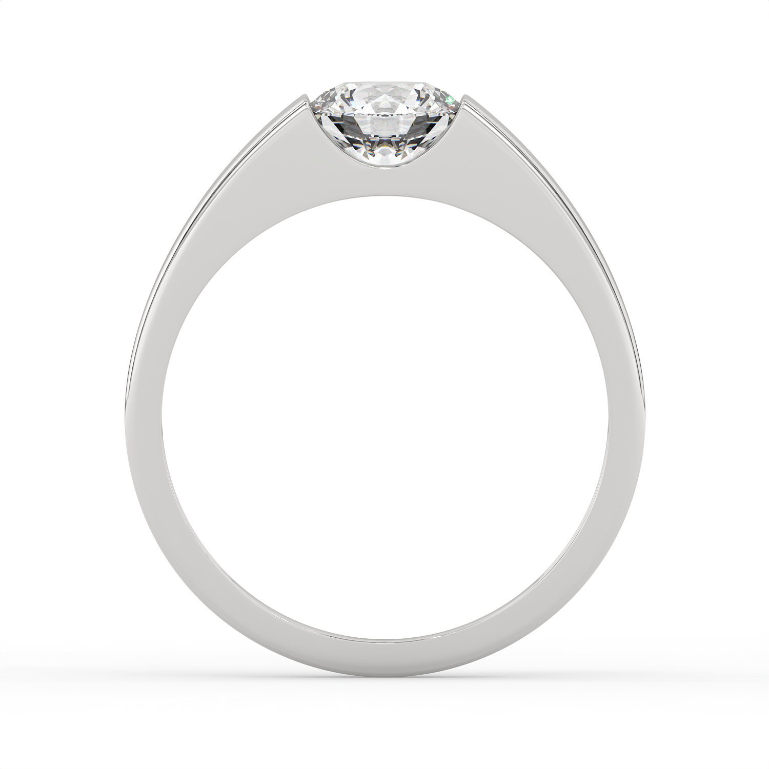 0.85 CT Round Cut Moissanite Men's Signet Ring with 6mm Solitaire in 925 Sterling Silver with 14K Gold Vermeil Plating