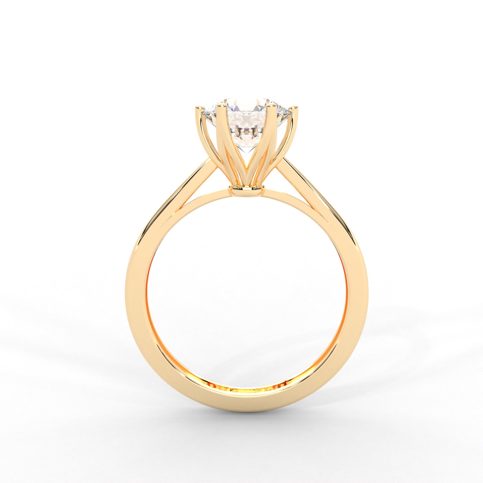 Round Moissanite Six Prong Solitaire Ring - 1.87 CTW in 14K White Gold Plated