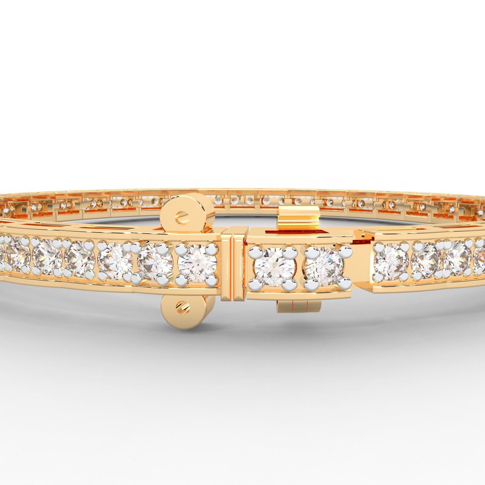 1.71 CARAT Round Moissanite Tennis Bracelet in 14K White Gold Plated